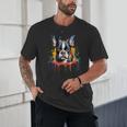 Colorful Boston Terrier Dog For Men Women Kids Unisex T-Shirt, novelty gifts, funny gifts