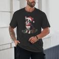 Cute Boston Terrier Dog Christmas Merry X-Mas Graphic Unisex T-Shirt, novelty gifts, funny gifts