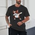 Dabbing Red Boston Terrier Dab Dance Dog Men Women Kids Unisex T-Shirt, novelty gifts, funny gifts