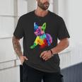 Dog Lover Boston Terrier Dog Colorful Boston Terrier Men Women Kids Unisex T-Shirt, novelty gifts, funny gifts