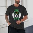 Green Boston Terrier Shamrock St Patricks Day Boston Terrier Unisex T-Shirt, novelty gifts, funny gifts