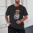 Halloween Skeleton Boston Terrier Unisex T-Shirt, novelty gifts, funny gifts