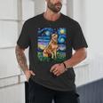 Red Heeler Starry Night Cattle Dog Colorful Art By Aja For Men Women Girls Kids Unisex T-Shirt, novelty gifts, funny gifts