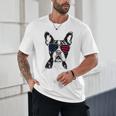 Boston Terrier Dog 4th July America USA Flag Men Women Kids Unisex T-Shirt, novelty gifts, funny gifts