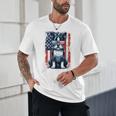 Boston Terrier Dog American USA US Flag Pets Vintage Outfit Unisex T-Shirt, novelty gifts, funny gifts