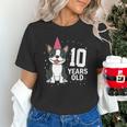 10 Years Old Birthday Boston Terrier Dog Lover 10th Party For Men Women Kids Unisex T-Shirt, gift for family, gift for coworker