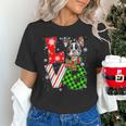 Boston Terrier Christmas Tree Lights Santa Dog Xmas For Men Women Kids Unisex T-Shirt, Boston Terrier Christmas Shirts, gift for family, gift for coworker