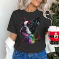 Boston Terrier Lovers Colorful Pop Art Boston Terrier Unisex T-Shirt, gift for family, gift for coworker