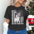 Boston Terrier Papa Cool Dog Lover USA American Flag Men Women Unisex T-Shirt, American Boston Terrier Shirts, gift for family, gift for coworker