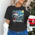 Boston Terrier Santa Starry Night Van Gogh Christmas Dog Men Women Kids Unisex T-Shirt, Boston Terrier Christmas Shirts, gift for family, gift for coworker