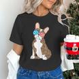 Brindle Boston Terrier Dog Patriotic Shirt USA Flag Unisex T-Shirt, Patriotic Boston Terrier Shirts, gift for family, gift for coworker