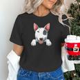 Bull Terrier Pocket Bull Terrier Peeking Out Pocket Unisex T-Shirt, gift for family, gift for coworker