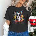 Colorful Boston Terrier Dog For Men Women Kids Unisex T-Shirt, gift for family, gift for coworker