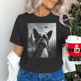 Dog Mom Dad Alien Selfie Boston Terrier UFO For Men Women Unisex T-Shirt, Boston Terrier Dad Shirts, Boston Terrier Mom Shirts, gift for family, gift for coworker