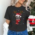 Family Matching Reindeer Xmas Boston Terrier Christmas Unisex T-Shirt, Boston Terrier Christmas Shirts, gift for family, gift for coworker