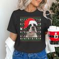 Ugly Xmas Sweater Santa Boston Terrier Dog Christmas For Men Women Kids Unisex T-Shirt, Boston Terrier Christmas Shirts, gift for family, gift for coworker