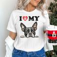 Boston Terrier I Heart My Dog Dog Lover Unisex T-Shirt, gift for family, gift for coworker