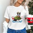 Boston Terrier Merry Christmas Tree Lights Dog X-Mas Dogs Unisex T-Shirt, Boston Terrier Christmas Shirts, gift for family, gift for coworker