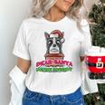 Boston Terrier Santa Claus Christmas Dog Unisex T-Shirt, Boston Terrier Christmas Shirts, gift for family, gift for coworker