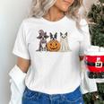 Spooky Ghost Boston Terrier Pumpkin Halloween Dog Lover Unisex T-Shirt, Boston Terrier Halloween Shirts, Boston Terrier Ghost Shirts, gift for family, gift for coworker