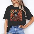 Boston Terrier Dog Japanese Art Samurai Ukiyo-e Women's T-Shirt, trending gift