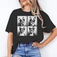 Boston Terrier Dogs With Sunglasses Photo Pets Meme Women's T-Shirt, trending gift