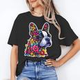 Boston Terrier Floral Vintage Dog Mom Distressed Men Women Kids Women's T-Shirt, Couple Gifts, Mom Gifts, Boston Terrier Mom Gifts, trending gift