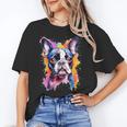Boston Terrier Lover Pop Art Color Boston Terrier Dog For Men Women Girls Kids Women's T-Shirt, trending gift