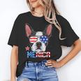 Boston Terrier Merica 4th Of July T Shirt Men Boys Dog Puppy Women's T-Shirt, Boston Terrier 4th Of July Gifts, trending gift