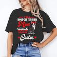 Boston Terrier Mom American Gentleman Dog Mother's Day Women's T-Shirt, Couple Gifts, Mom Gifts, Boston Terrier Mom Gifts, American Boston Terrier Gifts, trending gift