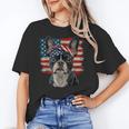 Boston Terrier Patriotic 4th Of July USA American Flag Women's T-Shirt, Patriotic Boston Terrier Gifts, American Boston Terrier Gifts, Boston Terrier 4th Of July Gifts, trending gift