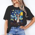 Boston Terrier Starry Night Van Gogh Art Women's T-Shirt, trending gift