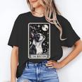 Boston Terrier Tarot Card Star With The Moon Men Women Kids Women's T-Shirt, Boston Terrier Tarot Gifts, trending gift