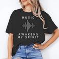 Music Awakens My Spirit Inspiring Musician Teacher Quote Women&#x27;s T-Shirt, trending gift