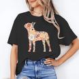 Vintage Floral Boston Terrier For Dog Lover Women's T-Shirt, trending gift