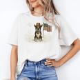Boston Terrier 4th Of July US American Flag Dog Patriotic Women's T-Shirt, Patriotic Boston Terrier Gifts, American Boston Terrier Gifts, Boston Terrier 4th Of July Gifts, trending gift