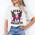 Boston Terrier Heart Glasses Girls Bostie Valentines Day Women's T-Shirt, trending gift