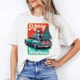 Boston Terrier Merry Christmas Tree Truck Santa Dog X-Mas Women's T-Shirt, Boston Terrier Christmas Gifts, trending gift