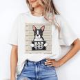 Boston Terrier Mug Shot Guilty Dog Women's T-Shirt, trending gift