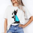 Boston Terrier Tattoos I Love Mom Women's T-Shirt, Couple Gifts, Mom Gifts, Boston Terrier Mom Gifts, trending gift