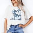 Boston Terrier UFO Cowboy Dog Dog Mom Dog Dad Alien Dog Women's T-Shirt, Couple Gifts, Mom Gifts, Boston Terrier Dad Gifts, Boston Terrier Mom Gifts, trending gift