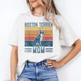 Dog Boston Terrier Mom Vintage Boston Terrier Mom Women's T-Shirt, Couple Gifts, Mom Gifts, Boston Terrier Mom Gifts, trending gift