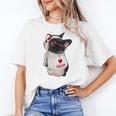 Girls I Heart Mom Love Mama Boston Terrier Dog Lover Women's T-Shirt, Couple Gifts, Mom Gifts, Boston Terrier Mom Gifts, trending gift