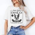 Retro Boston Terrier Coffee Dog Mom Coffee Lover Women's T-Shirt, Couple Gifts, Mom Gifts, Boston Terrier Mom Gifts, trending gift