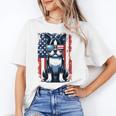 Vintage Boston Terrier Dog American US USA Flag Pets Dogs Women's T-Shirt, American Boston Terrier Gifts, trending gift