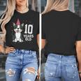 10 Years Old Birthday Boston Terrier Dog Lover 10th Party For Men Women Kids Women's T-Shirt, funny design