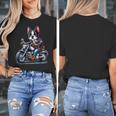 Biker Boston Terrier Dog Riding Motorbike Women's T-Shirt, Boston Terrier Riding Gifts, funny design