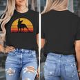 Boston Terrier Bostie Sunset Retro Dog Pet Mom Dad Women's T-Shirt, Couple Gifts, Mom Gifts, Boston Terrier Dad Gifts, Boston Terrier Mom Gifts, funny design