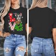 Boston Terrier Christmas Tree Lights Santa Dog Xmas For Men Women Kids Women's T-Shirt, Boston Terrier Christmas Gifts, funny design