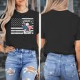 Boston Terrier Dog 4th Of July US American Flag Patriotic Women's T-Shirt, Patriotic Boston Terrier Gifts, American Boston Terrier Gifts, Boston Terrier 4th Of July Gifts, funny design